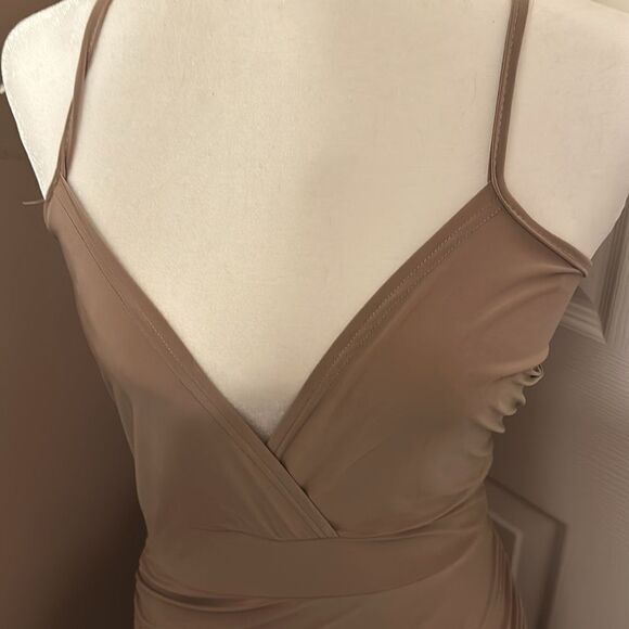 Boohoo Tall Night Draped Spandex Slip Dress NWT. Size 10 - Picture 2 of 8